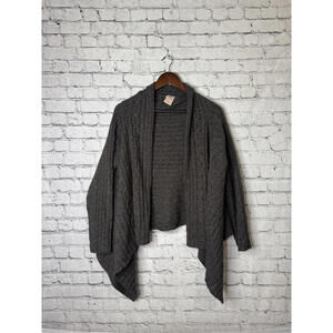 Faded Glory Women's XL Gray Cable Knit Cardigan